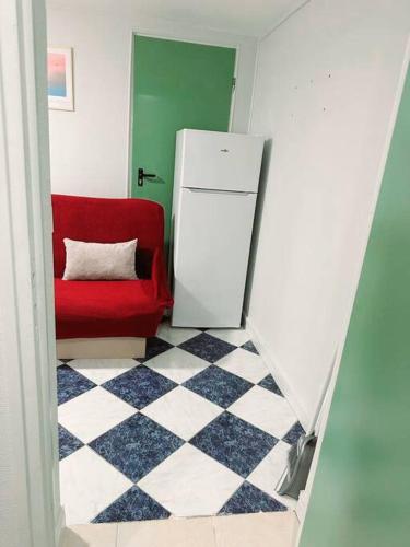 Dapur atau dapur kecil di Porte la chapelle appartement 4 personnes "Appart'5"