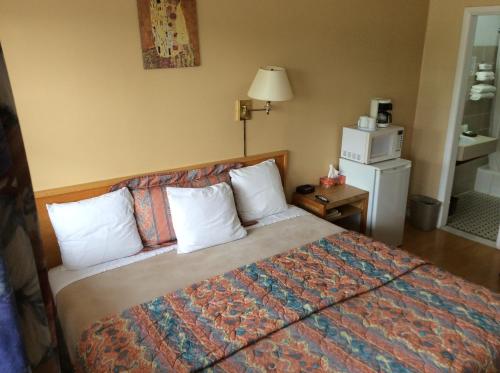 Postel nebo postele na pokoji v ubytování Lion Motel