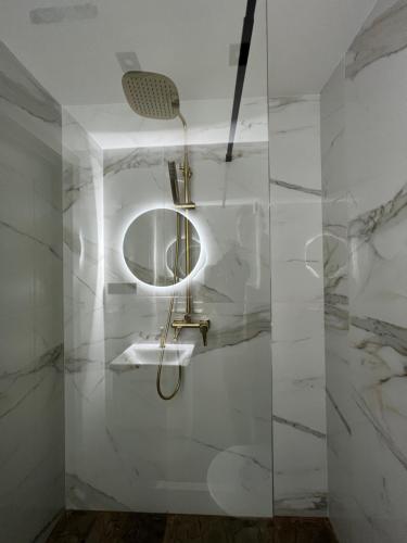 Bilik mandi di Comfort Apartments Palanga
