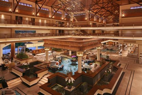 an overhead view of the lobby of a hotel at The Westin Resort Nusa Dua, Bali in Nusa Dua