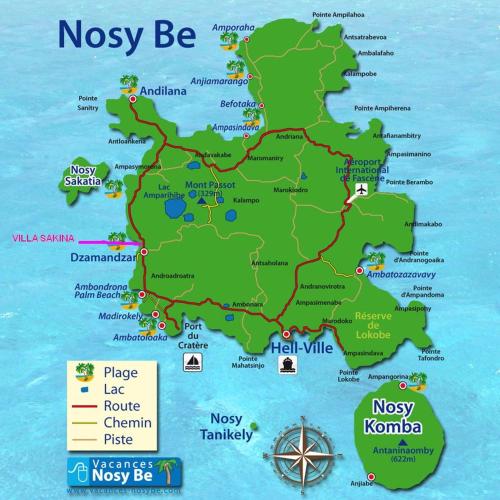 a map of norway bc with cities and highways at Luxury Sakina Villa - Beachfront in Dzamandzar