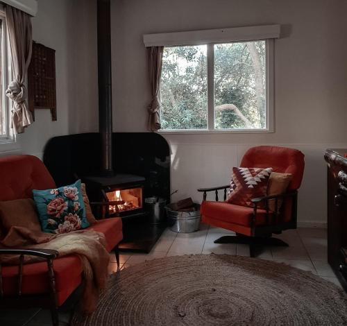 Χώρος καθιστικού στο Gum Grove Chalets