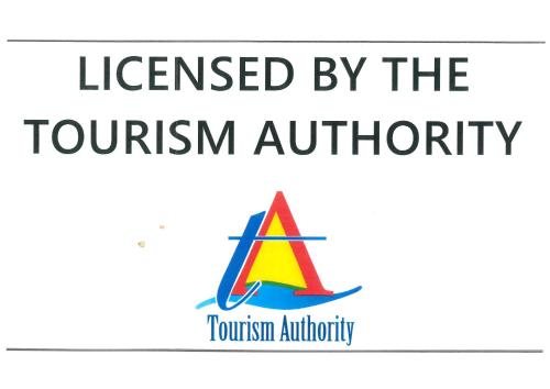 a logo with the words licensed by the tourism authority at Le Diamant Vert Apartments @ Mont Choisy in Mont Choisy