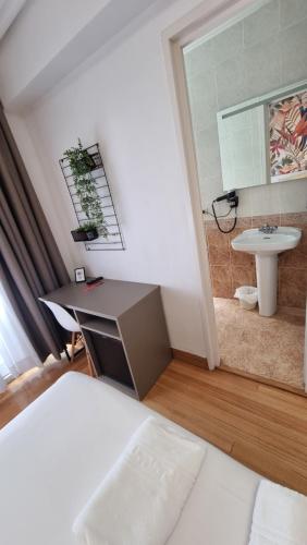 Koupelna v ubytování Hotel Norte