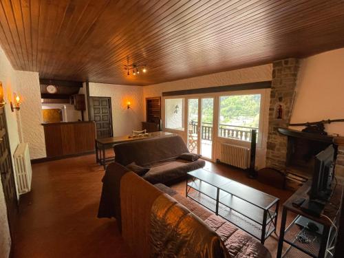 Χώρος καθιστικού στο Chalet Airaudi