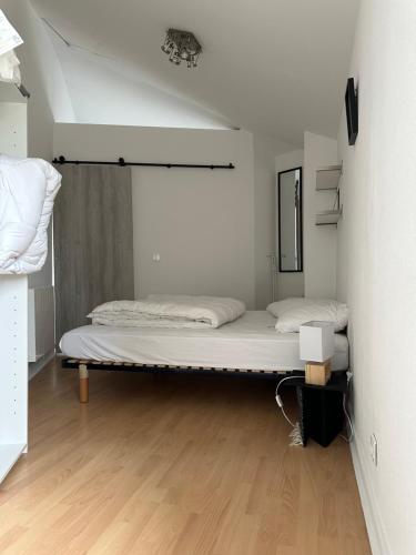 Katil atau katil-katil dalam bilik di Appartement plein centre