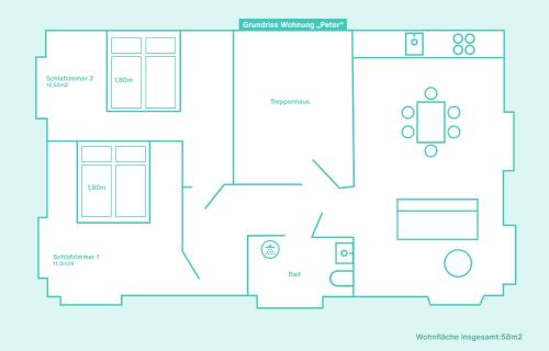 a floor plan of a house at Haus Münsterblick in Reichenau