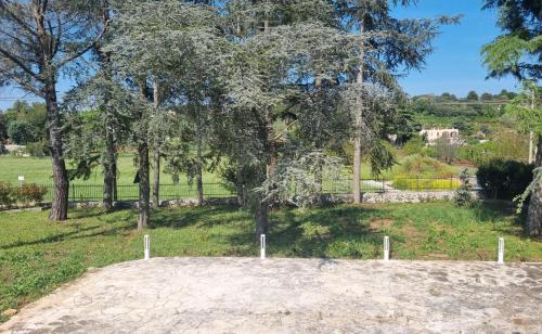 a view of a park with trees and grass at Oltre la Vite in Selva di Fasano
