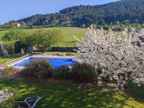 Bazén v ubytovaní Gîte la Pradelienne en Cévennes avec piscine privée alebo v jeho blízkosti