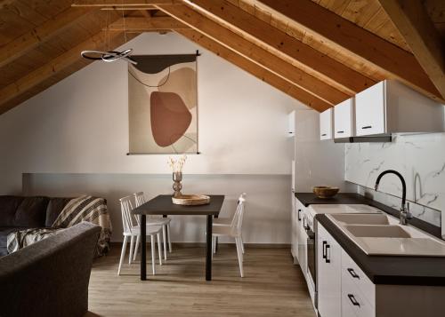 A kitchen or kitchenette at Giannoulis City Apartments