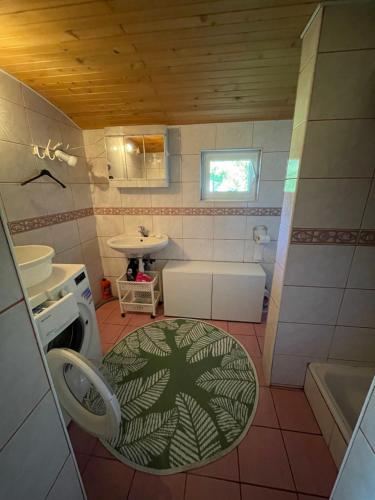 Koupelna v ubytování Domek LUKA