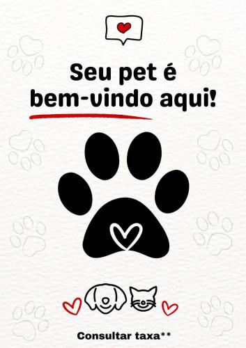 a paw print with the words sew pet and beam windoanu at Pousada Casa da Vovó - Sua casa pertinho da Praia in Aracaju