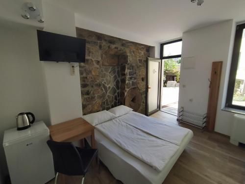Postel nebo postele na pokoji v ubytování Apartmaji Maln