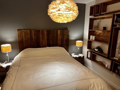 Posteľ alebo postele v izbe v ubytovaní Chalet Cristal - Magnifique Appartement à 5mn du centre de La Clusaz
