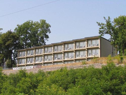 a building on top of a brick wall at The Inn At Lock Seven in Thorold