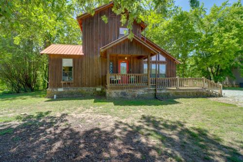 Roomy Riverfront Trout Valley Cabin with Porch!