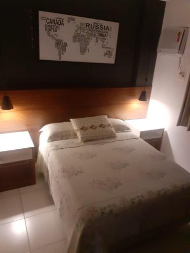 Katil atau katil-katil dalam bilik di Apartmento Condominio Paradise Lake Dom Pedro