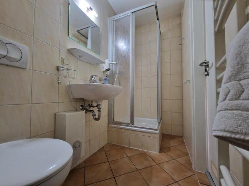 Koupelna v ubytování Garni Hotel Zum Hothertor