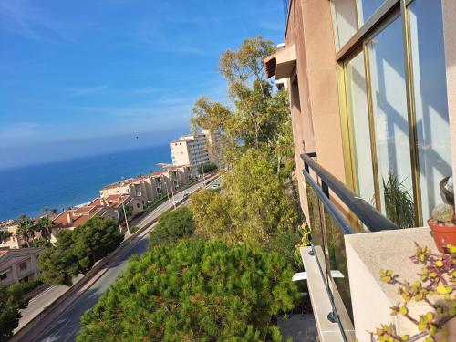 een balkon met uitzicht op de oceaan bij Vista Tabarca in Santa Pola