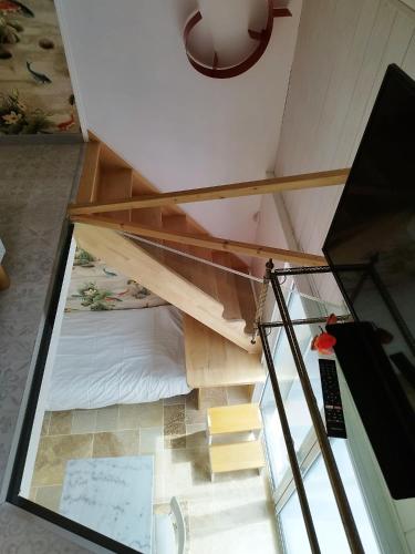 TV a/nebo společenská místnost v ubytování Chalet de Paris