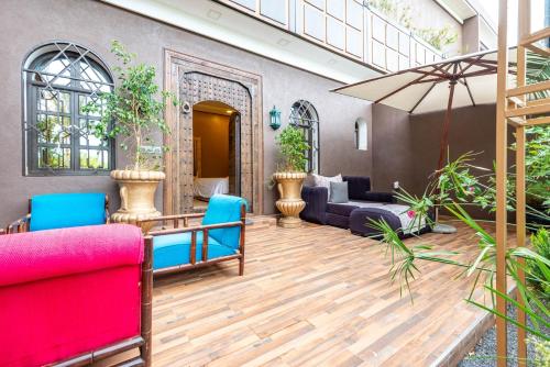 Coin salon dans l'établissement The Lemonary Marrakech