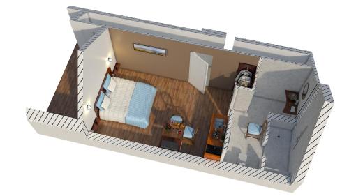 Pelan lantai bagi OURS EN BAY - Studio Cocon pour amoureux avec parking gratuit tout à pieds - près de la Chapelle des marins et de la Baie