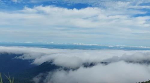 a view of the clouds from an airplane at Polo Cherrapunjee Resort in Cherrapunji