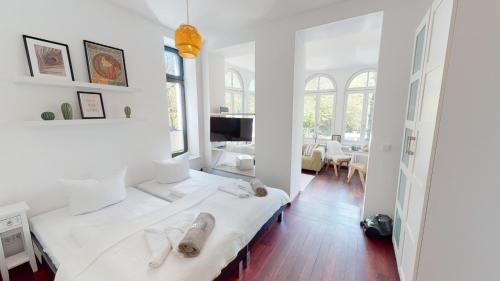 Ένα ή περισσότερα κρεβάτια σε δωμάτιο στο Appartement Wachtlerstraße