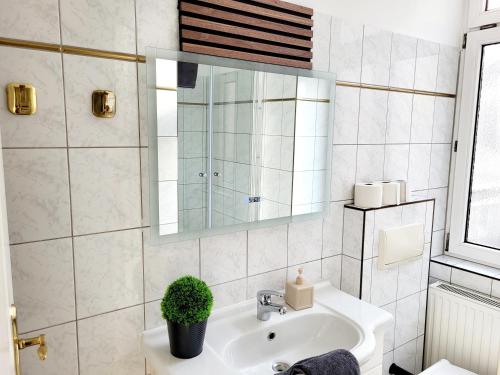 Koupelna v ubytování Oswald Apartments Vienna