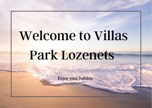 a picture of the beach with the words welcome to villas park loslezents at Villas Park Lozenets in Lozenets