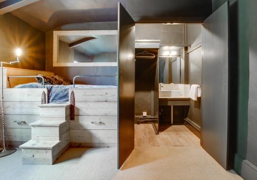 a bathroom with a bunk bed and a sink at White House 