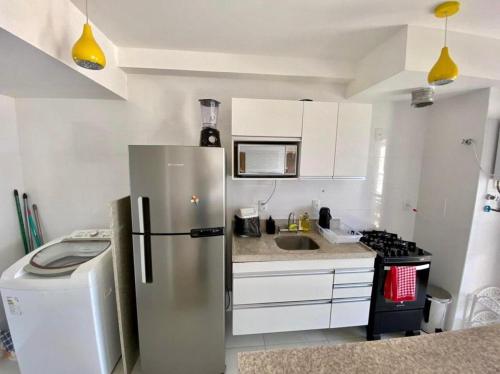 Kuchyň nebo kuchyňský kout v ubytování DUPLEX com Hidromassagem total de 02 QUARTOS e Vista MAR
