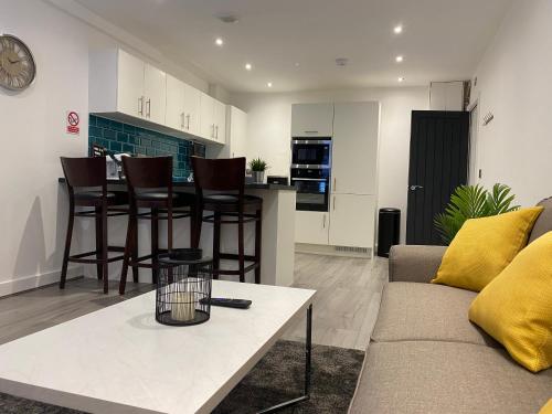 Kuchyň nebo kuchyňský kout v ubytování Modern 3 bedroom apartment close to the city centre