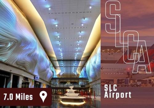a large shopping mall with a sign that reads sfo airport at Marmalade by Cloud Dream Homes in Salt Lake City