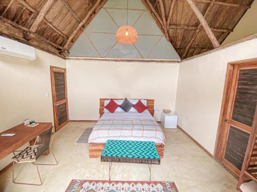 Katil atau katil-katil dalam bilik di Tay Beach Hotel Tayrona