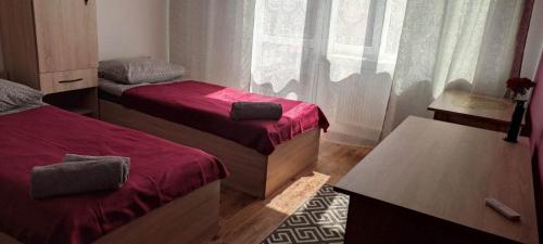Posteľ alebo postele v izbe v ubytovaní HOSTEL Róża