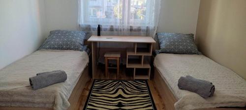 Posteľ alebo postele v izbe v ubytovaní HOSTEL Róża