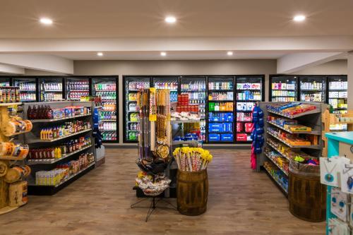 a store filled with lots of different types of products at Point Sebago Resort in Casco