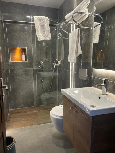 Koupelna v ubytování Hotel Stella
