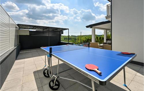 a ping pong table on the roof of a house at Beautiful Home In Stubicke Toplice in Stubicke Toplice