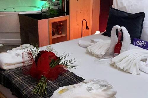 Ein Bett oder Betten in einem Zimmer der Unterkunft CHILLA MILLA