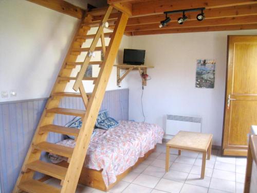 Postel nebo postele na pokoji v ubytování Appartement d'une chambre avec wifi a Gresse en Vercors a 2 km des pistes