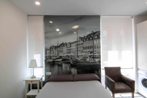Posteľ alebo postele v izbe v ubytovaní Suite copenhague