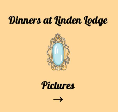 a picture of a mirror with the words dinners at lunch lodge and a picture at Linden Lodge Stays in Saint-Claud
