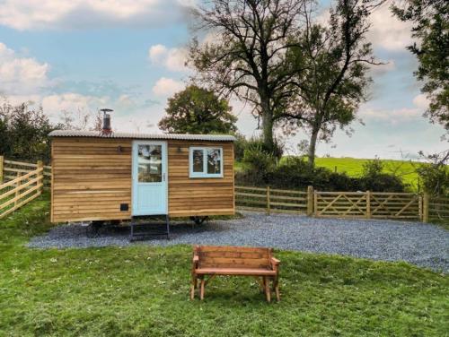 Zahrada ubytování Berllan Y Bugail Shepherds Hut