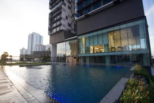 Bazén v ubytování Johor Bahru City Centre,2BR 2BT 7PAX, 5min CIQ nebo v jeho okolí