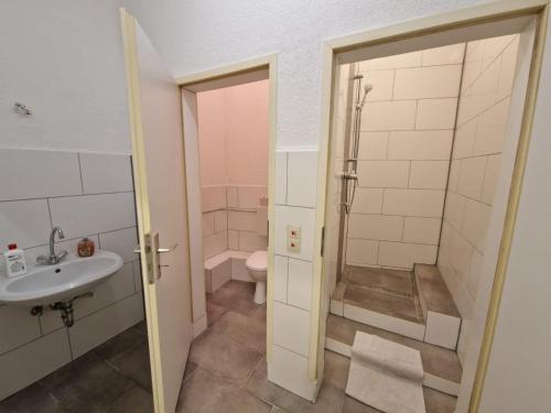Koupelna v ubytování an der Mosel