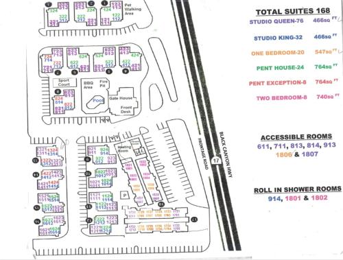 a plan of the proposed site of a supermarket at Metro PHX STUDIO QUEEN sleeps 4 HEATED POOL in Phoenix