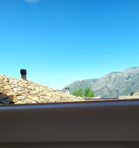 a view of a mountain from a car window at Affittacamere La Casa Dei Nonni in Polizzi Generosa