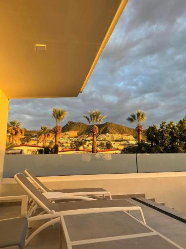 New apartment in Las Terazzas de Costa Adeje. Big terrace with a garden, heated pool and private parking